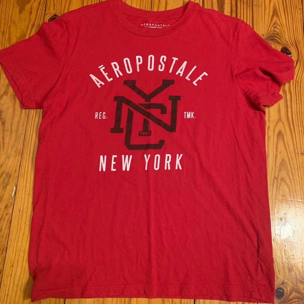 Red Men’s Aeropostale NYC Short Sleeve - Medium